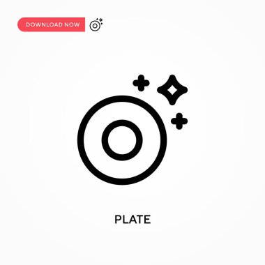 Tabak basit vektör simgesi. Web sitesi veya mobil uygulama için modern, basit düz vektör çizimi