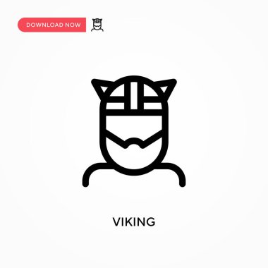 Viking Basit vektör simgesi. Web sitesi veya mobil uygulama için modern, basit düz vektör çizimi