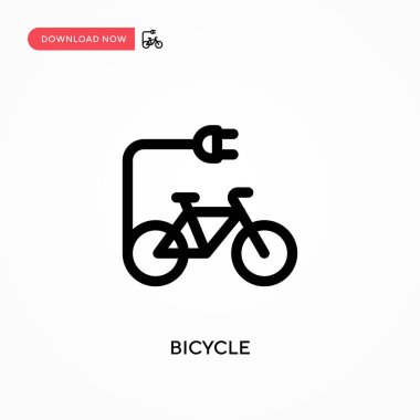 Basit bisiklet vektör simgesi. Web sitesi veya mobil uygulama için modern, basit düz vektör çizimi