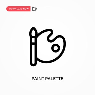 Palet basit vektör simgesini boya. Web sitesi veya mobil uygulama için modern, basit düz vektör çizimi