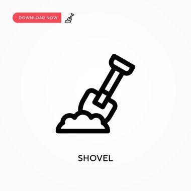 Kürek Basit vektör simgesi. Web sitesi veya mobil uygulama için modern, basit düz vektör çizimi