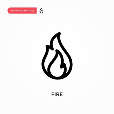 Basit vektör simgesini ateşle. Web sitesi veya mobil uygulama için modern, basit düz vektör çizimi