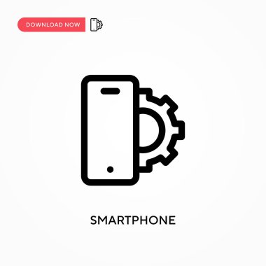 Akıllı telefon basit vektör simgesi. Web sitesi veya mobil uygulama için modern, basit düz vektör çizimi