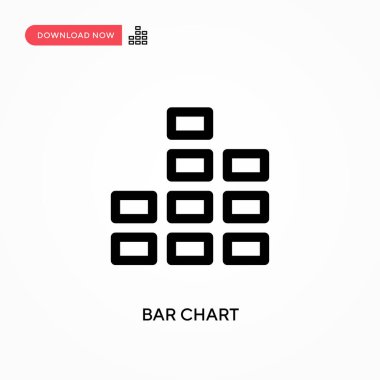 Çubuk çizelgesi basit vektör simgesi. Web sitesi veya mobil uygulama için modern, basit düz vektör çizimi