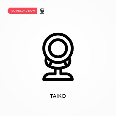 Taiko Basit vektör simgesi. Web sitesi veya mobil uygulama için modern, basit düz vektör çizimi