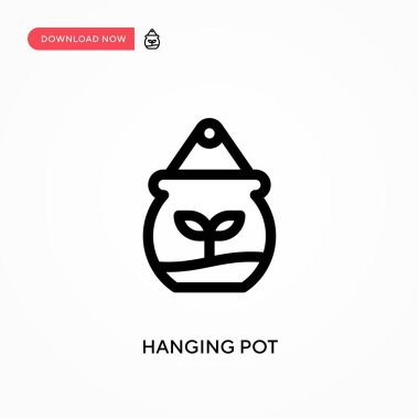 Basit vektör simgesi asılıyor. Web sitesi veya mobil uygulama için modern, basit düz vektör çizimi