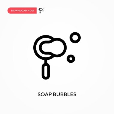 Sabun köpükleri basit vektör ikonu. Web sitesi veya mobil uygulama için modern, basit düz vektör çizimi