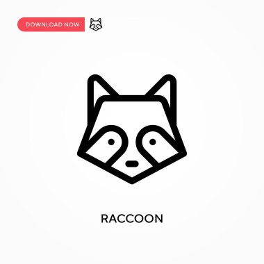 Rakun basit vektör simgesi. Web sitesi veya mobil uygulama için modern, basit düz vektör çizimi
