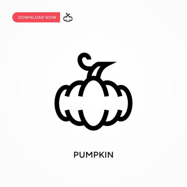 Balkabağı basit vektör simgesi. Web sitesi veya mobil uygulama için modern, basit düz vektör çizimi