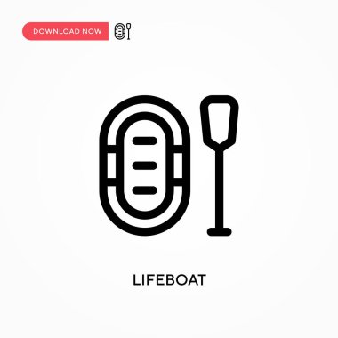 Cankurtaran sandalı basit vektör simgesi. Web sitesi veya mobil uygulama için modern, basit düz vektör çizimi