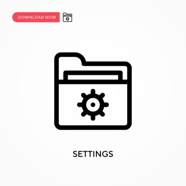 Ayarlar Basit vektör simgesi. Web sitesi veya mobil uygulama için modern, basit düz vektör çizimi