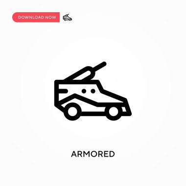 Zırhlı basit vektör simgesi. Web sitesi veya mobil uygulama için modern, basit düz vektör çizimi