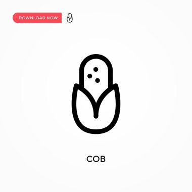 Cob Basit vektör simgesi. Web sitesi veya mobil uygulama için modern, basit düz vektör çizimi