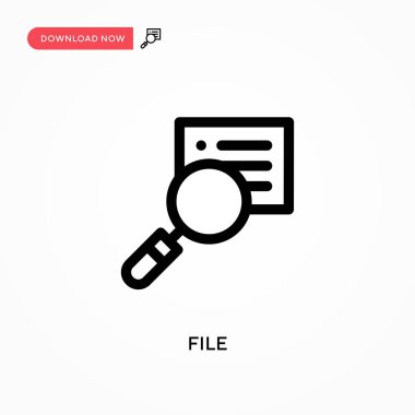 Dosya Basit vektör simgesi. Web sitesi veya mobil uygulama için modern, basit düz vektör çizimi