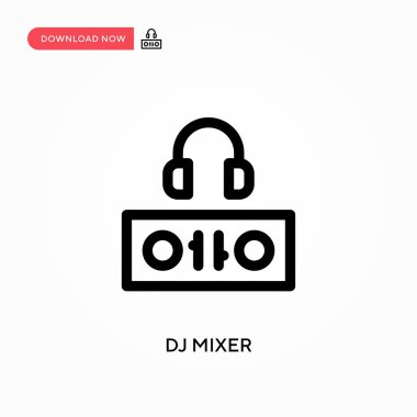DJ karıştırıcı Basit vektör simgesi. Web sitesi veya mobil uygulama için modern, basit düz vektör çizimi