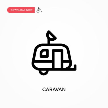 Kervan basit vektör simgesi. Web sitesi veya mobil uygulama için modern, basit düz vektör çizimi