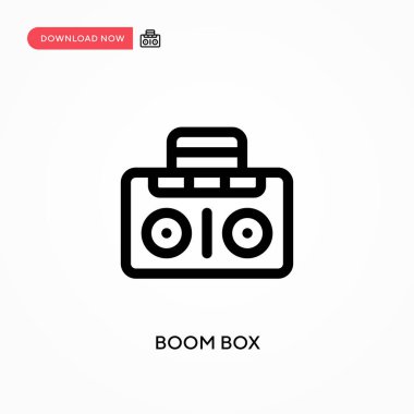 Ses kutusu basit vektör simgesi. Web sitesi veya mobil uygulama için modern, basit düz vektör çizimi