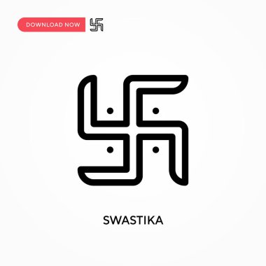 Gamalı haç basit vektör simgesi. Web sitesi veya mobil uygulama için modern, basit düz vektör çizimi