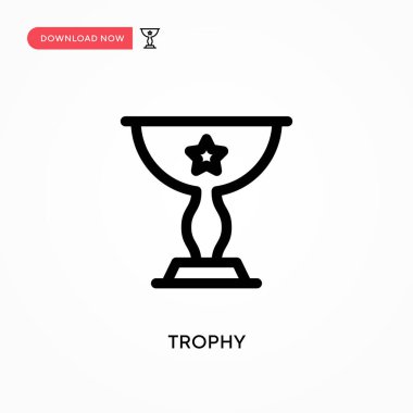 Kupa basit vektör simgesi. Web sitesi veya mobil uygulama için modern, basit düz vektör çizimi