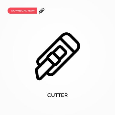 Cutter Basit vektör simgesi. Web sitesi veya mobil uygulama için modern, basit düz vektör çizimi