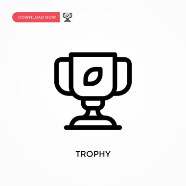 Kupa basit vektör simgesi. Web sitesi veya mobil uygulama için modern, basit düz vektör çizimi