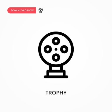 Kupa basit vektör simgesi. Web sitesi veya mobil uygulama için modern, basit düz vektör çizimi