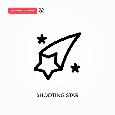 Kayan yıldız basit vektör simgesi. Web sitesi veya mobil uygulama için modern, basit düz vektör çizimi