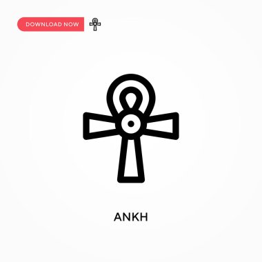 Ankh Basit vektör simgesi. Web sitesi veya mobil uygulama için modern, basit düz vektör çizimi