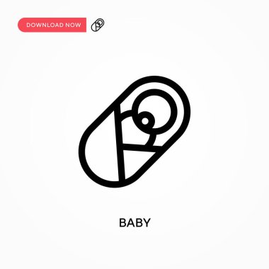 Bebek Basit vektör simgesi. Web sitesi veya mobil uygulama için modern, basit düz vektör çizimi