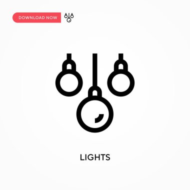 Işıklar basit vektör simgesi. Web sitesi veya mobil uygulama için modern, basit düz vektör çizimi