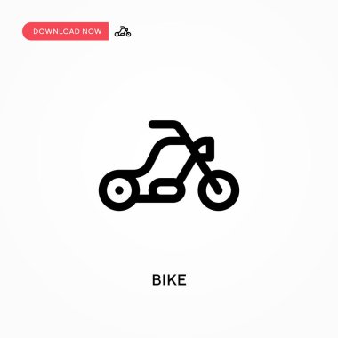 Basit bisiklet vektör simgesi. Web sitesi veya mobil uygulama için modern, basit düz vektör çizimi