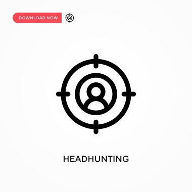 Kafa avcılığı basit vektör simgesi. Web sitesi veya mobil uygulama için modern, basit düz vektör çizimi