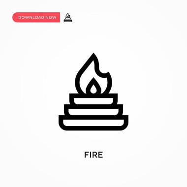 Basit vektör simgesini ateşle. Web sitesi veya mobil uygulama için modern, basit düz vektör çizimi