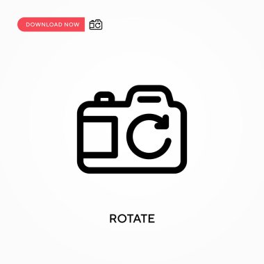 Basit vektör simgesini döndür. Web sitesi veya mobil uygulama için modern, basit düz vektör çizimi