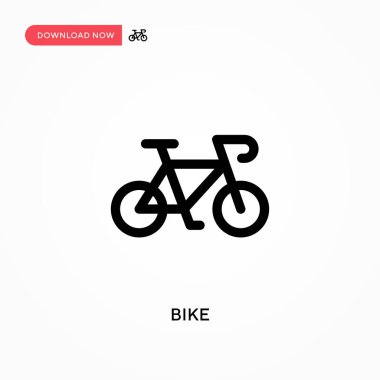 Basit bisiklet vektör simgesi. Web sitesi veya mobil uygulama için modern, basit düz vektör çizimi