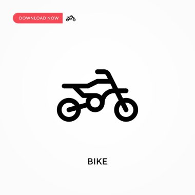 Basit bisiklet vektör simgesi. Web sitesi veya mobil uygulama için modern, basit düz vektör çizimi