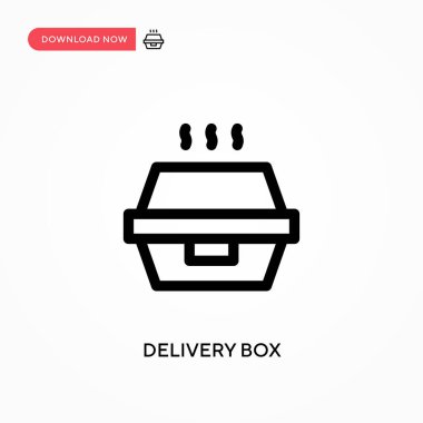 Teslimat kutusu Basit vektör simgesi. Web sitesi veya mobil uygulama için modern, basit düz vektör çizimi