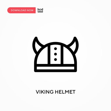 Viking miğferi basit vektör simgesi. Web sitesi veya mobil uygulama için modern, basit düz vektör çizimi