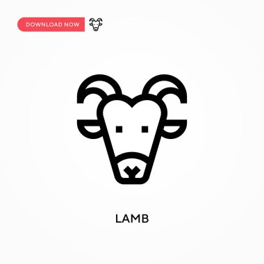 Kuzu basit vektör simgesi. Web sitesi veya mobil uygulama için modern, basit düz vektör çizimi