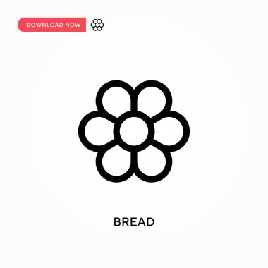 Ekmek Basit vektör simgesi. Web sitesi veya mobil uygulama için modern, basit düz vektör çizimi