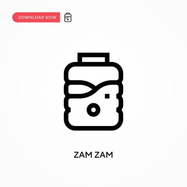 Zam zam Basit vektör simgesi. Web sitesi veya mobil uygulama için modern, basit düz vektör çizimi