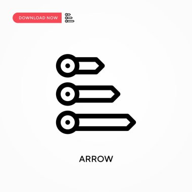 Ok Basit vektör simgesi. Web sitesi veya mobil uygulama için modern, basit düz vektör çizimi