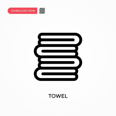 Havlu Basit vektör simgesi. Web sitesi veya mobil uygulama için modern, basit düz vektör çizimi