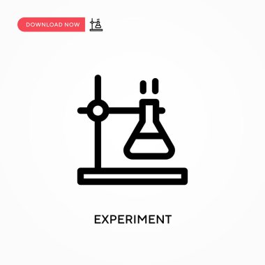 Basit vektör simgesi deneyi. Web sitesi veya mobil uygulama için modern, basit düz vektör çizimi