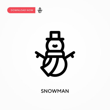 Kardan Adam Basit vektör simgesi. Web sitesi veya mobil uygulama için modern, basit düz vektör çizimi