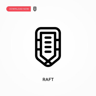 Raft Basit vektör simgesi. Web sitesi veya mobil uygulama için modern, basit düz vektör çizimi