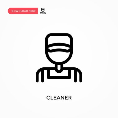Temizleyici Basit vektör simgesi. Web sitesi veya mobil uygulama için modern, basit düz vektör çizimi