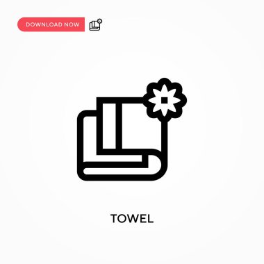 Havlu Basit vektör simgesi. Web sitesi veya mobil uygulama için modern, basit düz vektör çizimi