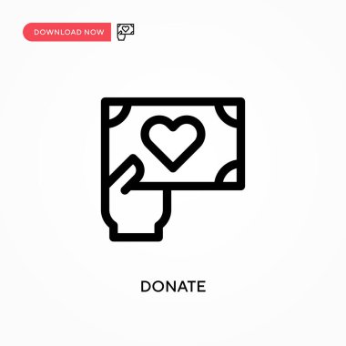 Basit vektör simgesi bağışla. Web sitesi veya mobil uygulama için modern, basit düz vektör çizimi