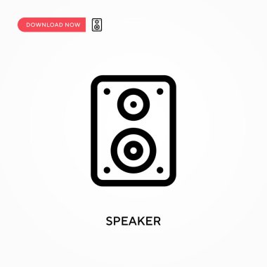 Sözcü Basit vektör simgesi. Web sitesi veya mobil uygulama için modern, basit düz vektör çizimi